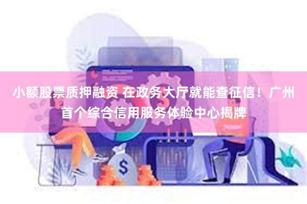 小额股票质押融资 在政务大厅就能查征信！广州首个综合信用服务体验中心揭牌