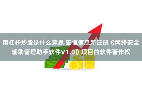 用杠杆炒股是什么意思 安恒信息新注册《网络安全辅助管理助手软件V1.0》项目的软件著作权