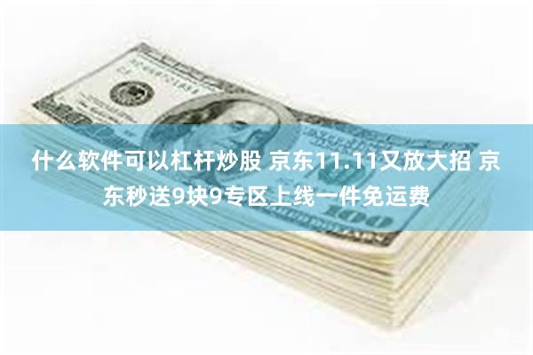 什么软件可以杠杆炒股 京东11.11又放大招 京东秒送9块9专区上线一件免运费